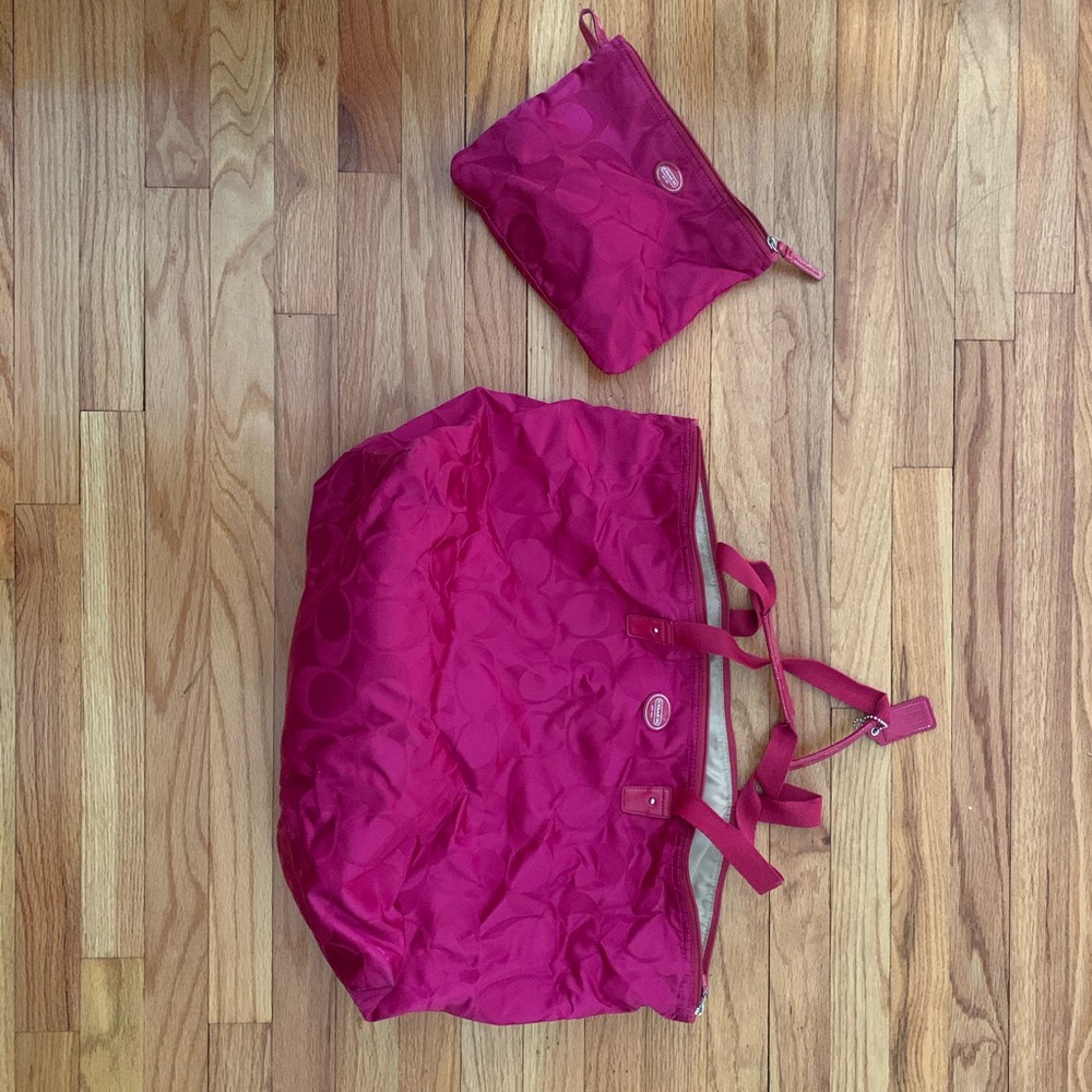 Coach Duffle and cosmetic case